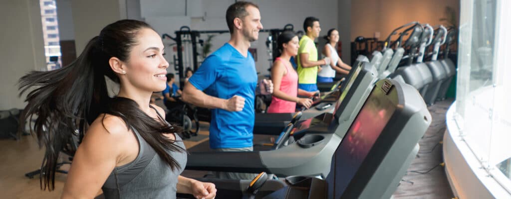treadmills at the gym