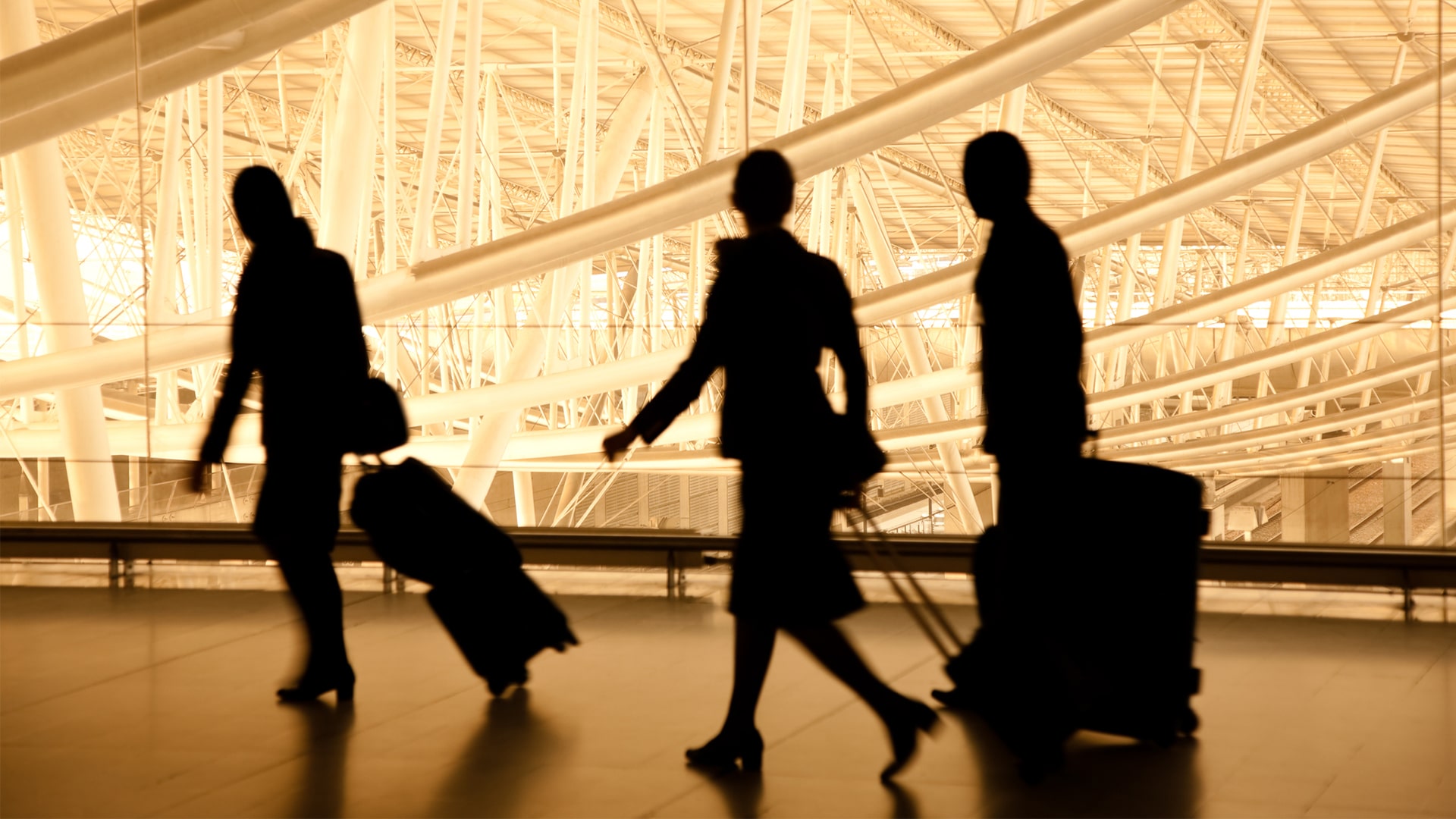business travelers in airport