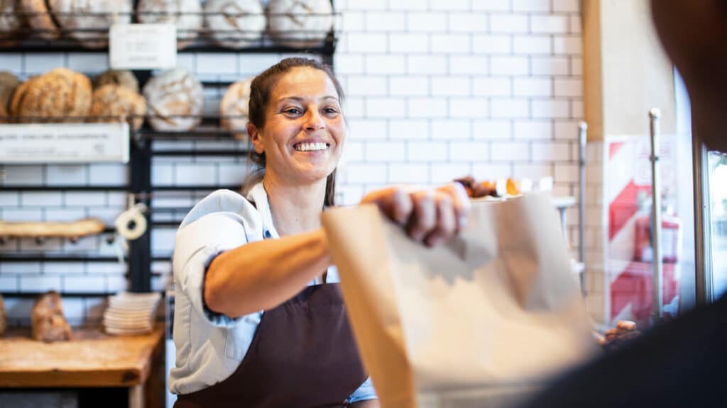 bakery owner running small business