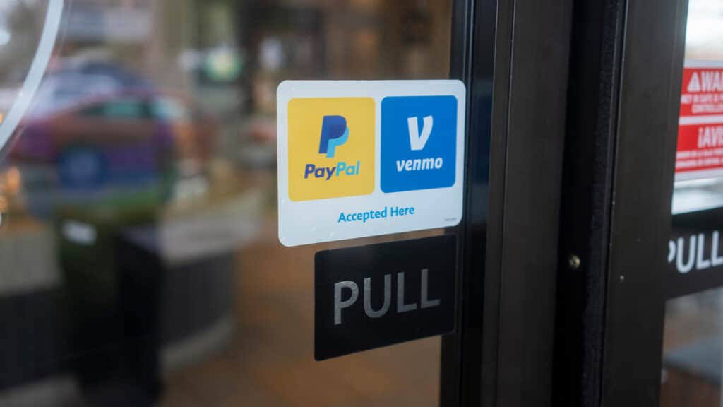 paypal and venmo signs