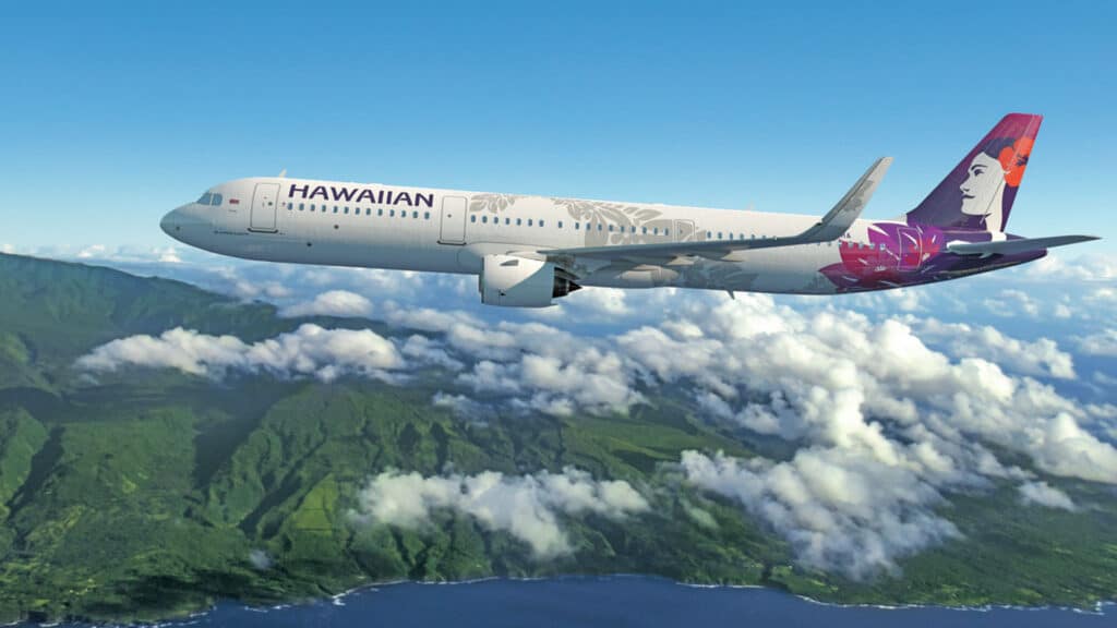 Hawaiian airlines in the air
