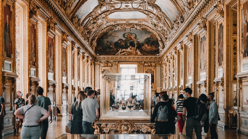 Louvre Museum interior in Paris