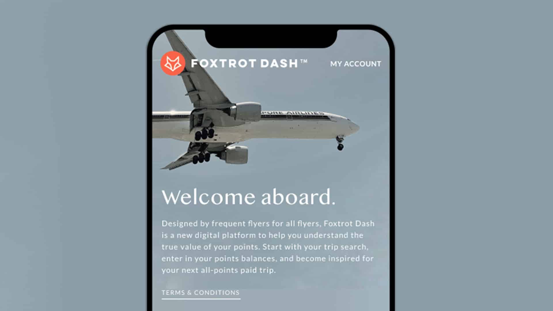 Foxtrot dash app on phone