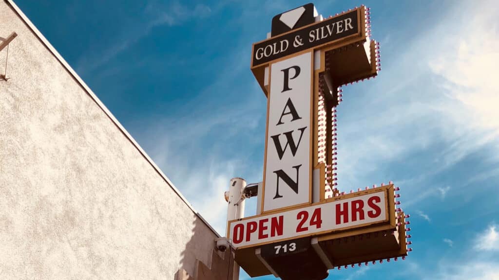 Pawn shop sign