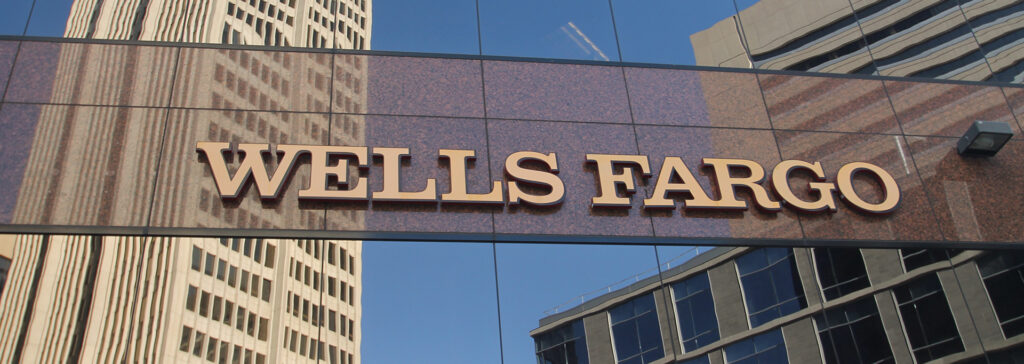 Wells Fargo building sign