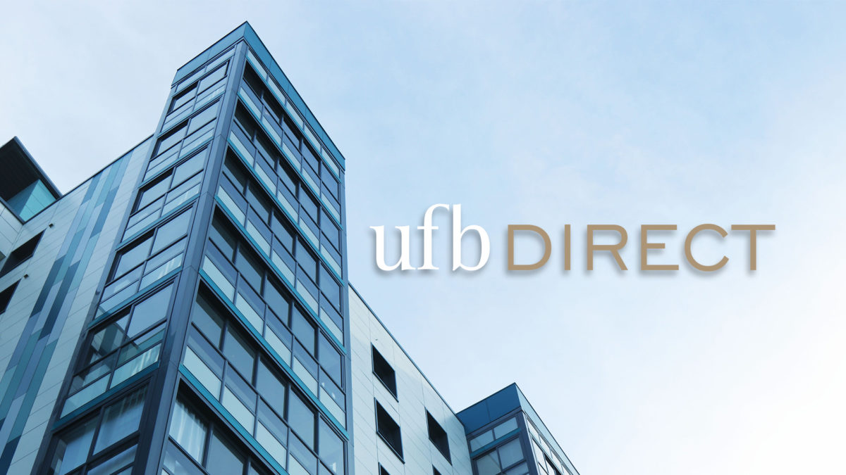 UFB Direct logo and skyscraper