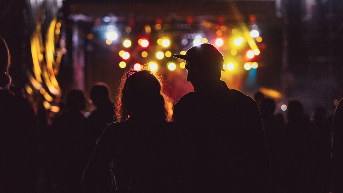 couple at concert event