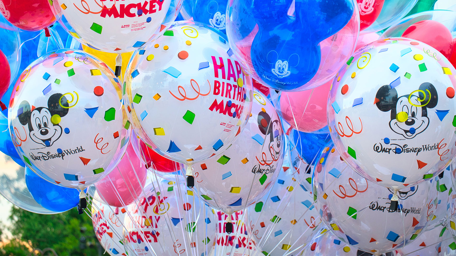 birthday balloons at Disney World