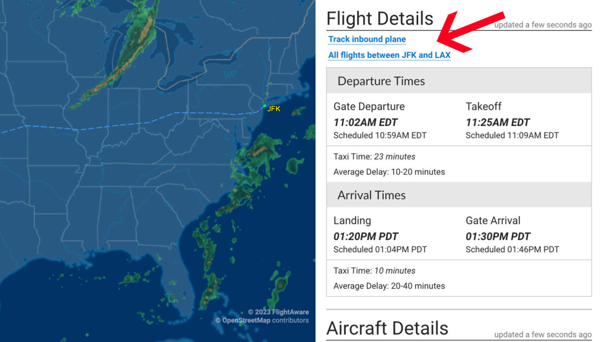 FlightAware screenshot