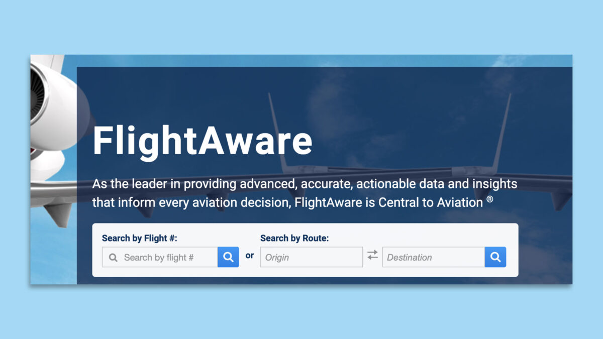 FlightAware search