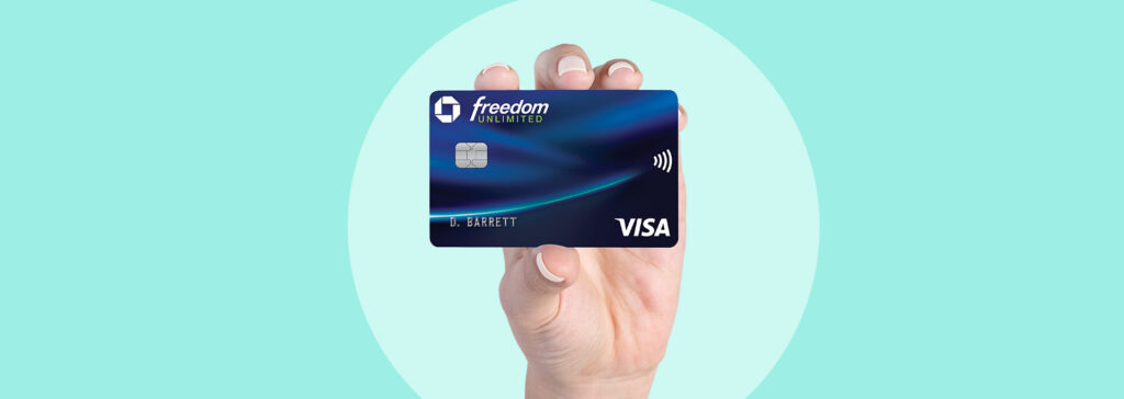 hand holding Chase Freedom Unlimited card