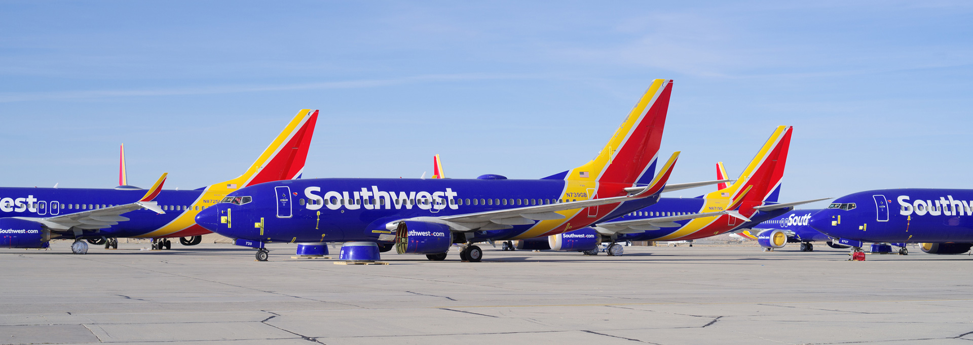 Southwest planes at airport