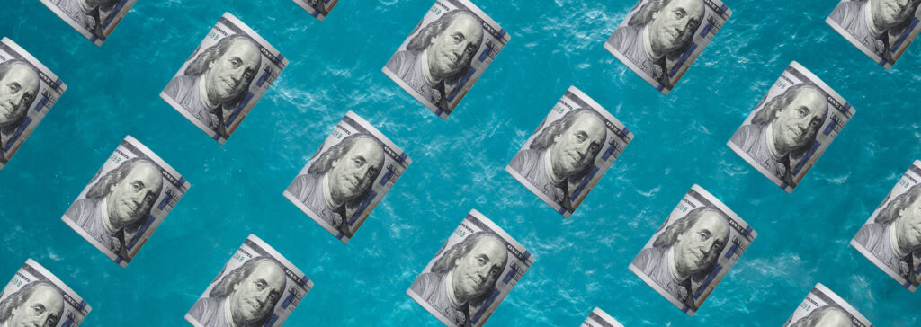 money over water